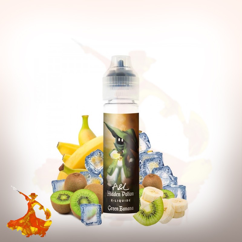 E-liquid Green Banana Hidden Potion by A&L Arôme boosté prêt à vaper