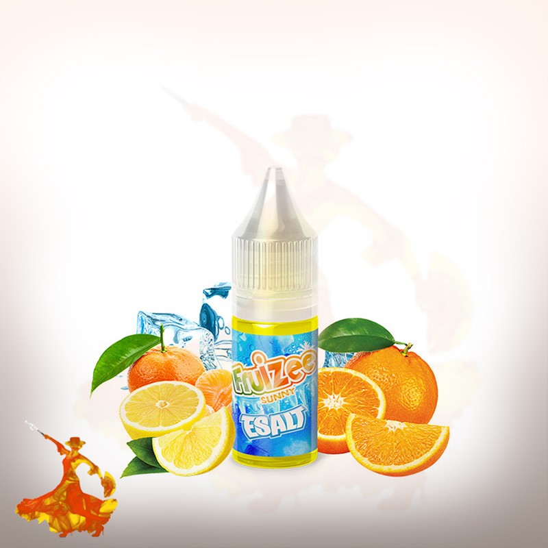 E-liquid Crazy Sunny Esalt ( Citron Orange Mandarine ) Fruizee By Eliquid France