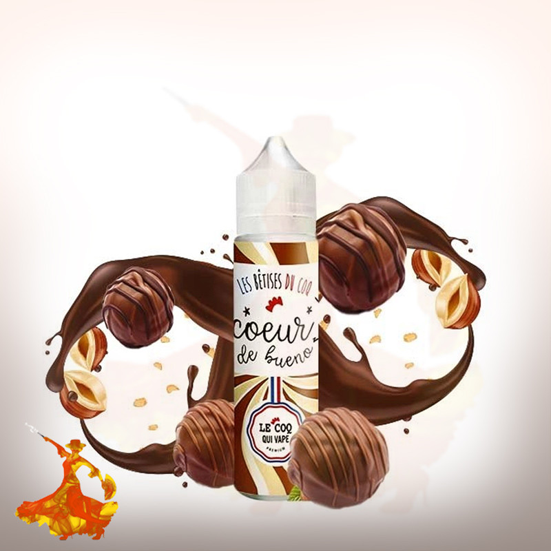 E-liquid Coeur de Bueno 50ml Les Bêtises du Coq By Le Coq Qui Vape Arôme boosté