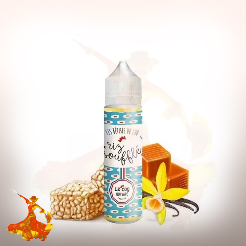 E-liquid Riz Soufflé 50ml Les Bêtises du Coq By Le Coq Qui Vape Arôme boosté
