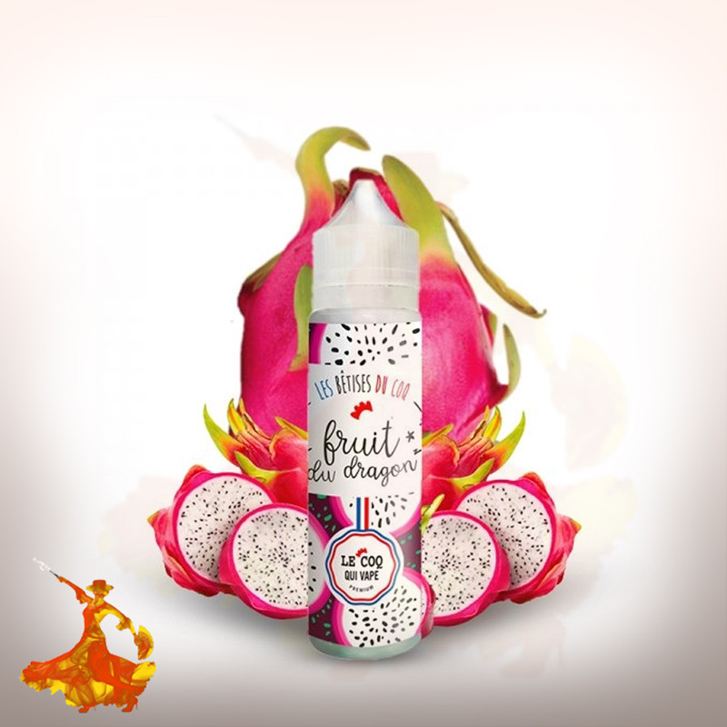E-liquid Fruit du Dragon 50ml Les Bêtises du Coq Givré By Le Coq Qui Vape Arôme boosté