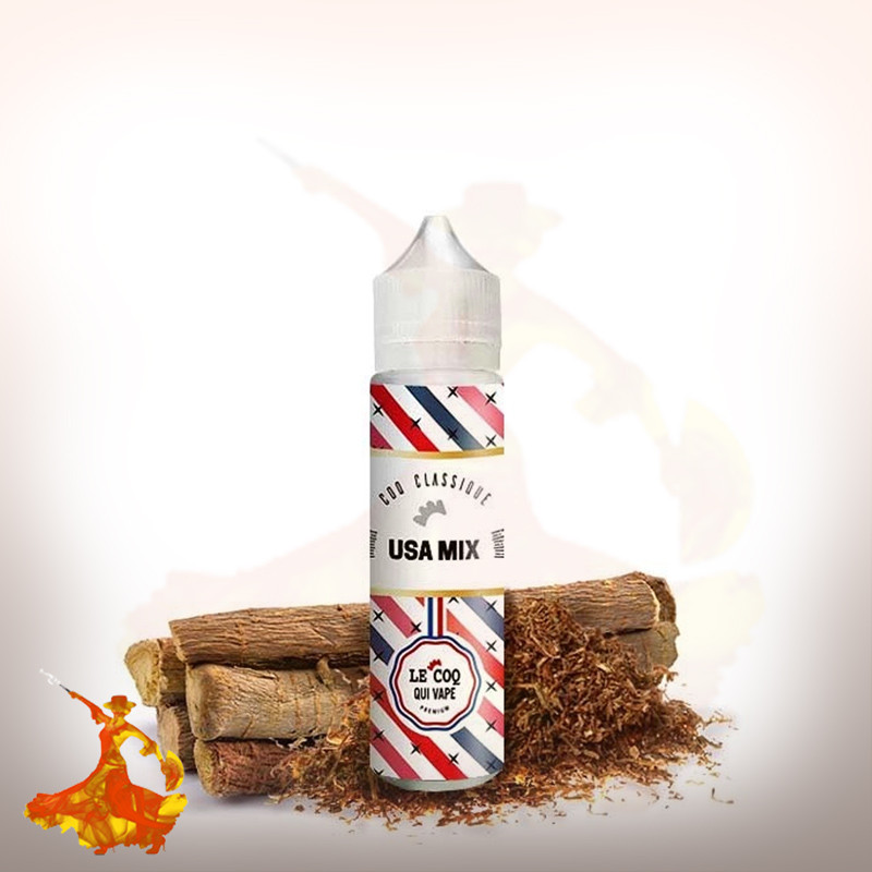 E-liquid USA Mix 50ml Coq Classique By Le Coq Qui Vape Arôme boosté