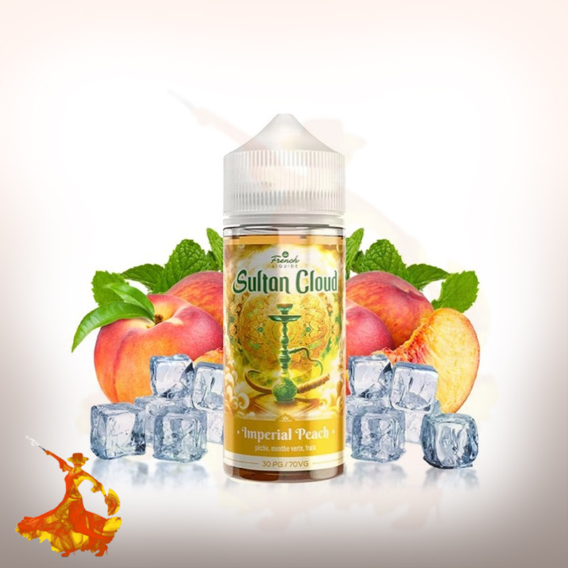 E-liquid Imperial Peach 100ml Sultan Cloud by Le French Liquide Arôme boosté