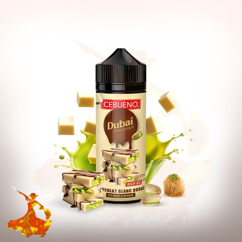 E-liquid Dubaï Chocovape White 100ml Cebueno Arôme boosté