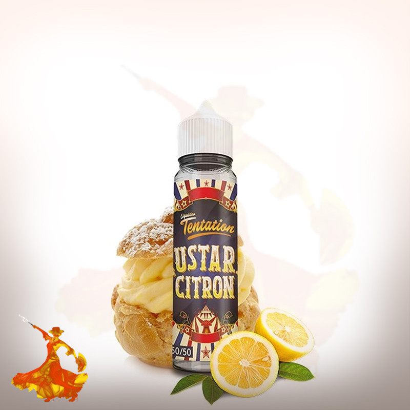 E-liquid Custard Citron 50ml Liquideo Tentation Arôme Boosté