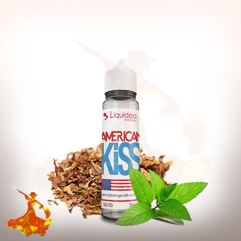 E-liquid American Kiss 50ml Liquideo Evolution Arôme Boosté