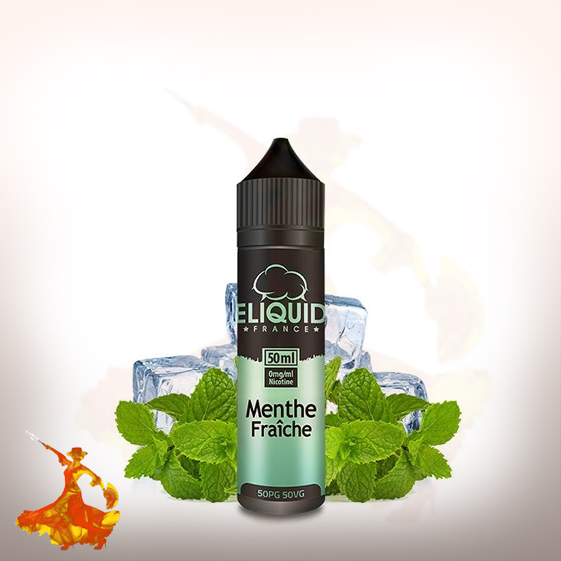 E-liquid Menthe Fraiche 50ml Eliquid France Arôme boosté prêt à vaper