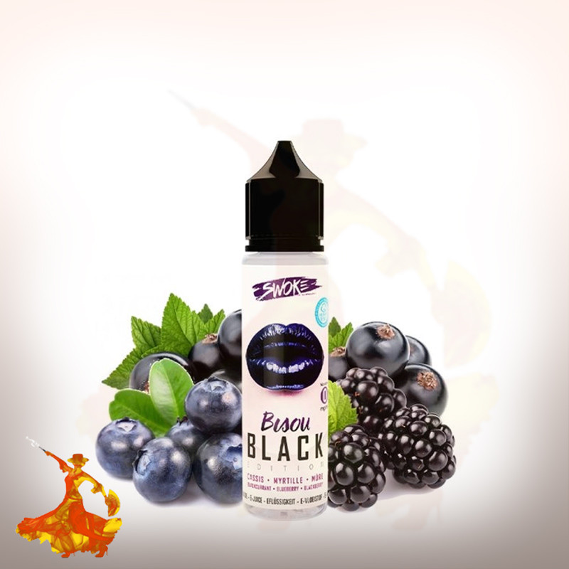 E-liquid Bisou Black 50ml Swoke Arôme boosté prêt à vaper