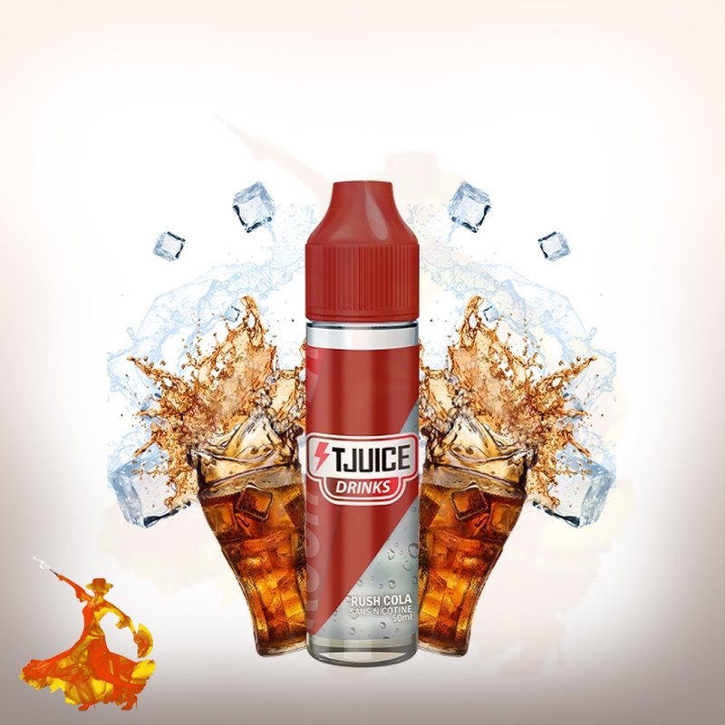 Eliquid Rush Cola 50ml T Juice Arôme boosté prêt à vaper