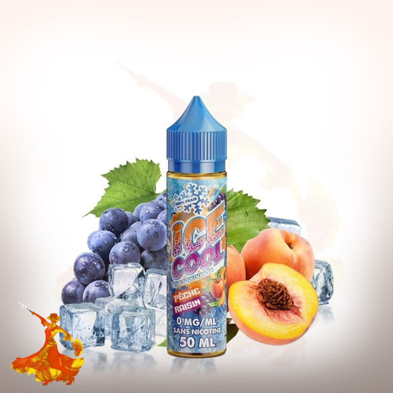 E-liquid Pêche Raisin 50ml Ice Cool by Liquidarom