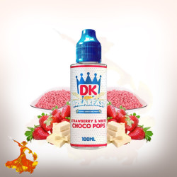 Eliquid Strawberry and White Choco Pop 100ml DK Break fast by Donut King