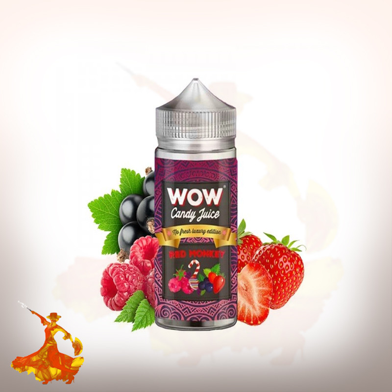 E-liquid Red Monkey No Fresh 100ml WOW by Candy Juice
