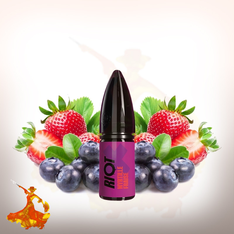 Eliquid Myrtille Fraise sel de nicotine Riot X by Riot