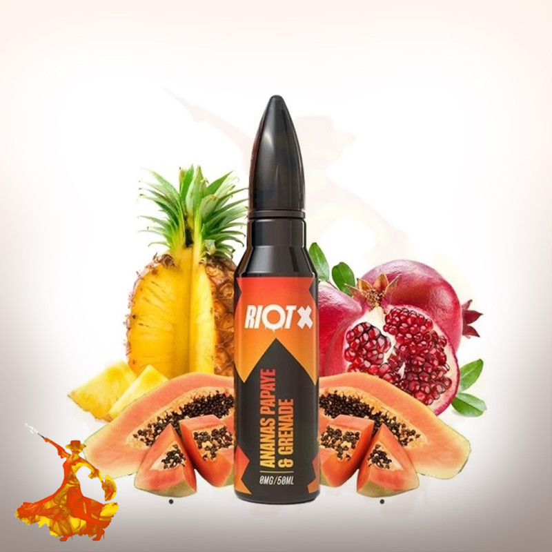 Eliquid Ananas Papaye et Grenade 50ml Riot X by Riot