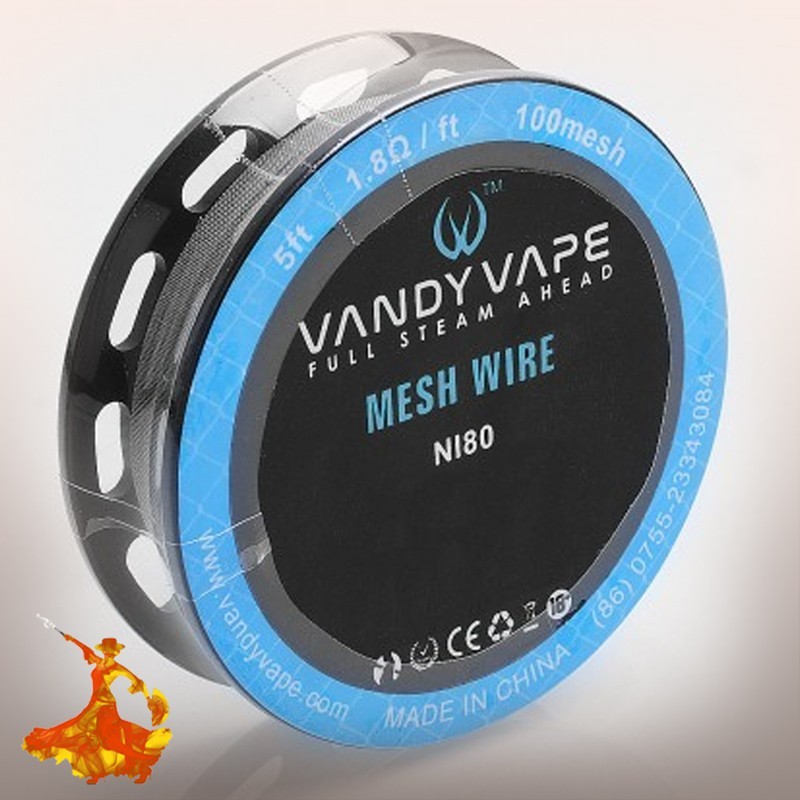 Ni80 Mesh wire 100mesh 5ft (1.8Ω/ft) Vandyvape