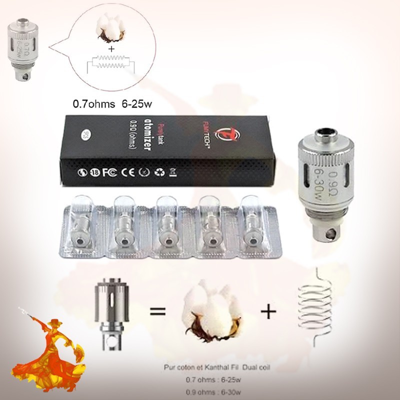 Mèche Purely (EZIPE)  0.7 ou 0.9 ohms et NSS 0.5 ohm de Fumytech