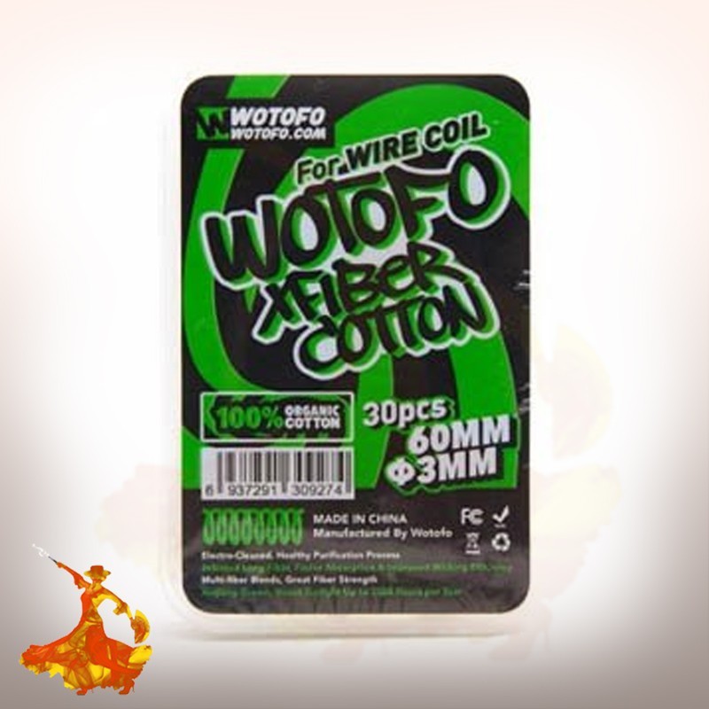 Cotton bio avec aglet 3mm Wotofo