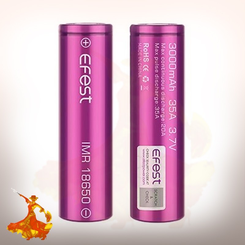 Accu 18650 3000mAh 35A flat top Efest