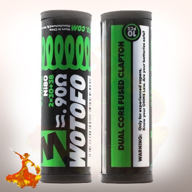 Coil pré fait Ni80 Dual Core Fused Clapton 2*30+38G / 0.90ohm Wotofo