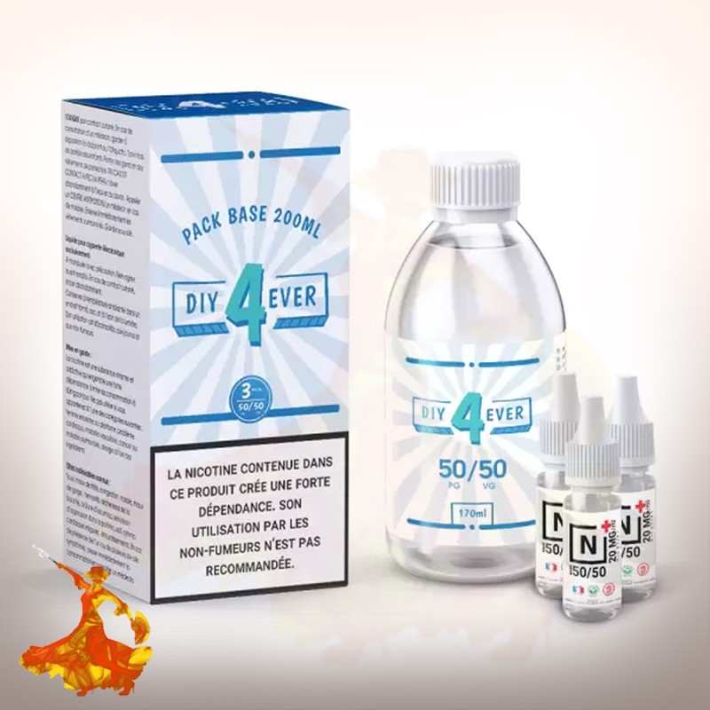Pack Base DIY 50% PG / 50% VG 200ml N+ DIY4EVER